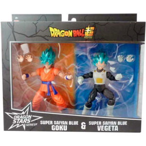 Figura Goku Super Saiyan Blue y Vegeta Super Saiyan Blue Dragon Stars Battle Pack Bandai