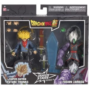 Figura Trunks Super Saiyan vs Fusión Zamas Dragon Stars Battle Pack Bandai